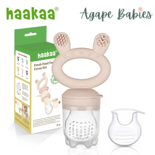 Haakaa Fresh Food Feeder & Cover Set - Blush