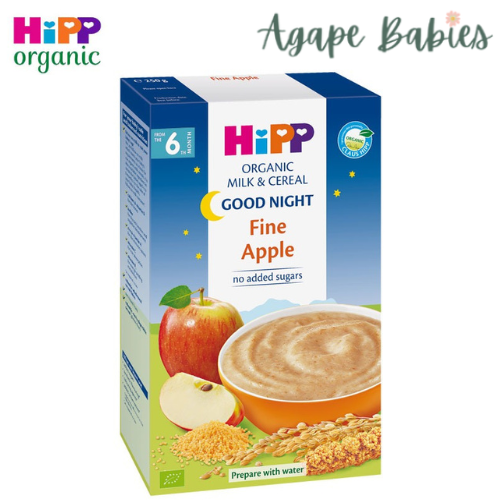 Hipp Organic Good Night Organic Milk & Cereal FINE Apple No Added Sugars 250g (6 Months Up)  Exp: 09/24