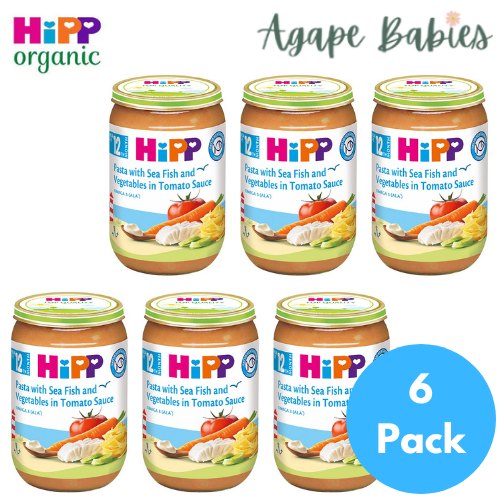 [6-Pack] Hipp Organic Ribbon Pasta With Fish And Vegetables In Tomato Sauce 220g Exp: