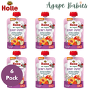 (Bundle of 6) Holle Organic Pouch - Berry Puppy - Apple & Peach with Fruits of the Forest 100g - From 8 Months