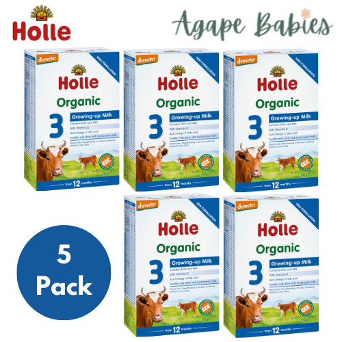 [Exp: 03/26] Holle Organic Cow Milk Growing Up Formula 3 with DHA And ARA 500g (from 12 mths) x 5 Packs