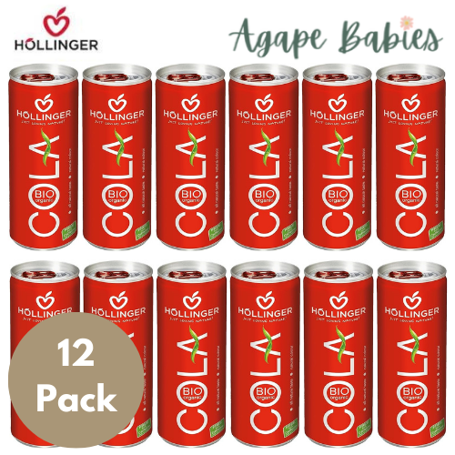 [12-Pack] Hollinger Organic Cola, 250ml [Exp:10/25]