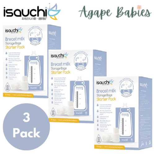 [3-Pack] Isa Uchi Breastmilk Spout Started Pack, 6pcs + 2 x NN + 2 x WN adaptor