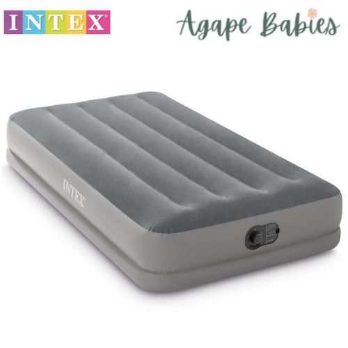 INTEX Dura-Beam® Standard Prestige Air Mattress 12" Twin w/ Built-In USB Electric Pump