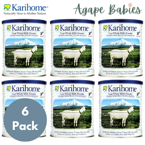 Karihome Goat Whole Milk Powder 400g - 7y+ (Made in New Zealand) - Pack of 6 Exp: 01/27