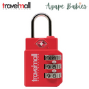 Travelmall TSA 3-Dial Combination Lock -(Red)