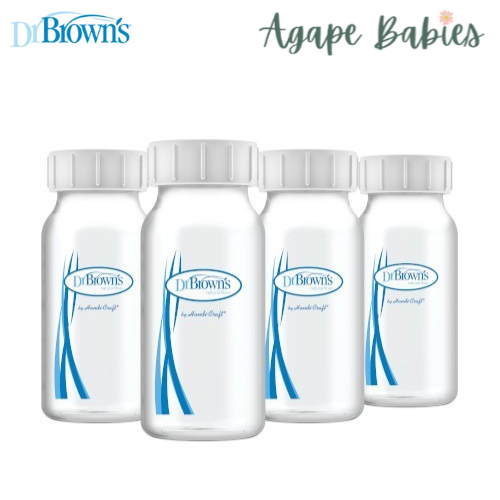 Dr Brown's 4Oz/120ml Narrow Neck Breastmilk Collection Bottles (4-Pack)