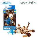 Dr Brown's Girafee Lovey W/ Blue HappyPaci Silicone One Piece Pacifier