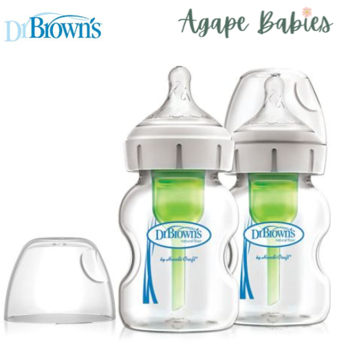 Dr Brown's Glass Wide-Neck Options+ Bottle 5 OZ/150 ML, 2-PK