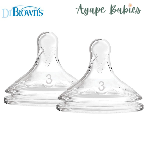 Dr Brown's Level 3 Wide Neck Silicon Options+ Nipple 2-Pack