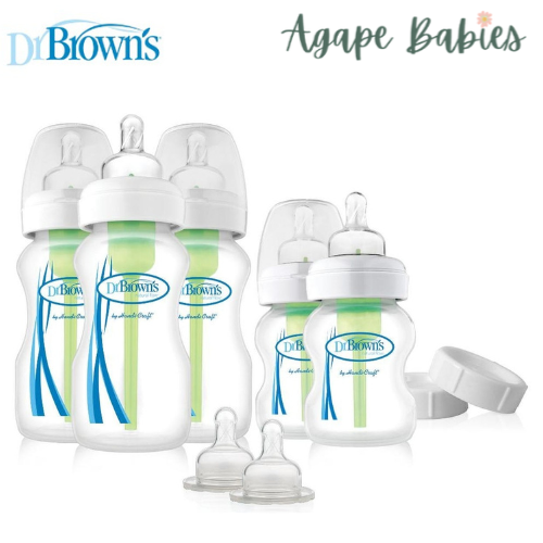 Dr Brown's PP Wide-Neck Options Bottle + Newborn Feeding Set (2X270&1X150)