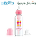 Dr Brown's “Options” 8Oz/250ML PP Narrow Neck Transition Bottle W/ Sippy Spout - Pink(2-Pack)