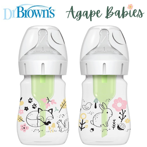 Dr. Brown's 5oz/150ml WN Options+ Designer Bottles (Woodland Design), 2-Pack