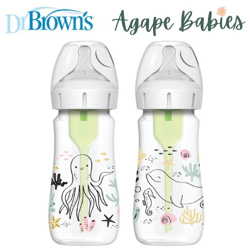 Dr. Brown's 9oz/270ml WN Options+ Designer Bottles (Ocean Design), 2-Pack