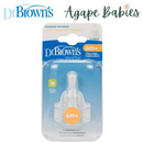 Dr. Brown's Level 3 Silicone Narrow Neck "Options" Nipple - 2 Pack