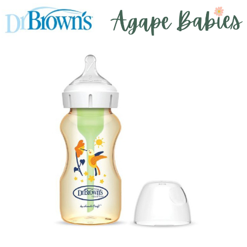 Dr. Brown’s 9 oz/270 ml PPSU Wide-Neck Options+ Bottle with Deco, 1-Pack