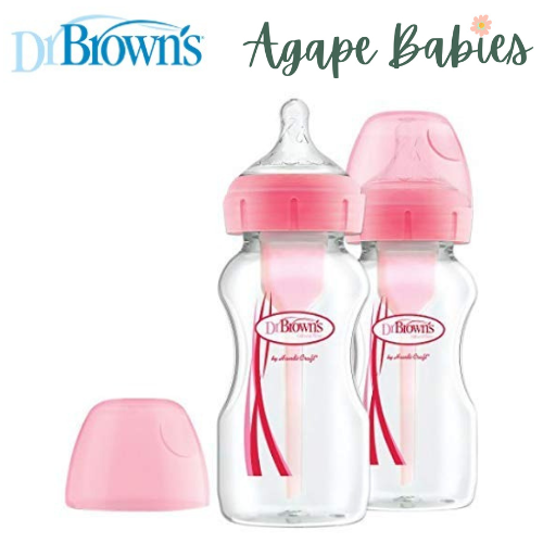 Dr. Brown’s 9oz/270ml PP Wide-Neck "Options+" Bottle - Pink (Twin-Pack)