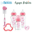 Dr. Brown’s Wide Neck Options+ Baby Feeding Bottle Gift Set - Pink