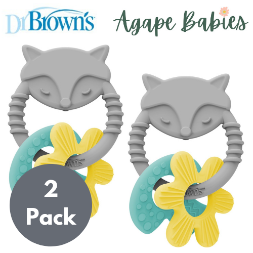 [2 Pack] Dr Brown's Fox Learning Loop Teether