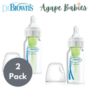 [2-Pack] Dr Brown's 4 oz/120 ml PP Narrow Neck "Options" Bottle