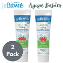 [2-Pack] Dr. Brown's Happy Teeth Fluoride-Free Toothpaste - Strawberry