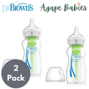 [2-Pack] Dr. Brown’s 9oz/270ml PP Wide-Neck "Options+" Bottle