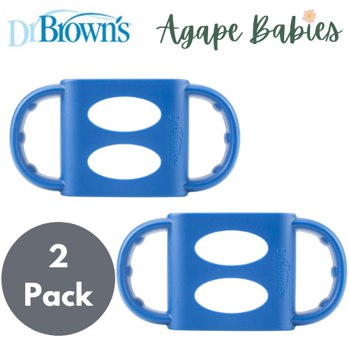 [2-Pack] Dr. Brown’s Narrow-Neck Silicone Handles - Blue