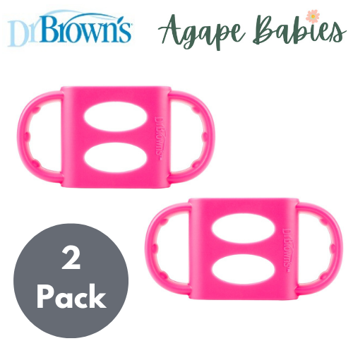 [2-Pack] Dr. Brown’s Narrow-Neck Silicone Handles - Pink