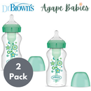 [2-PK ] Dr. Brown’s 9 oz/270 mL PP W-N Anti-Colic Options+ Baby Bottle 1-Pack - 4 Design