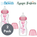 [2-PK ] Dr. Brown’s 9 oz/270 mL PP W-N Anti-Colic Options+ Baby Bottle 1-Pack - 4 Design