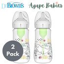 [2-PK ] Dr. Brown’s 9 oz/270 mL PP W-N Options+ Designer Bottle, (Ocean Whale Design)1-Pack