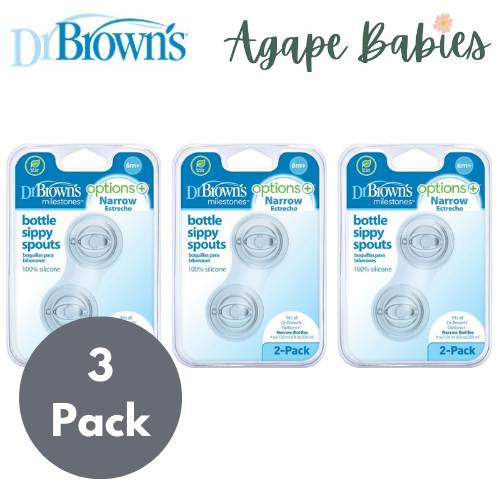 [3-Pack] Dr. Brown’s Narrow Neck Bottle Sippy Spout 2pcs/pack