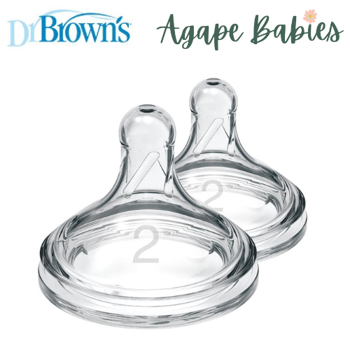 [Bundle of 2] Dr Brown's  W-N Silicone Options+ Nipple, 2-Pack