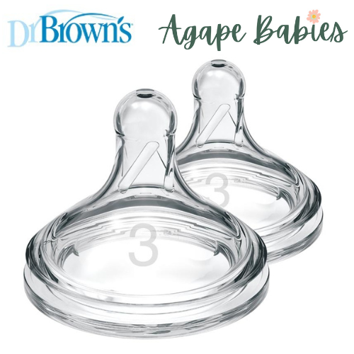 [Bundle of 2] Dr Brown's  W-N Silicone Options+ Nipple, 2-Pack