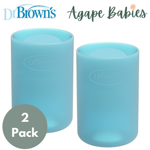 [Bundle of 2] Dr Brown's 4 oz/120 ml Narrow Glass Bottle Sleeve - Blue