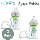 [Bundle of 2] Dr Brown's 5 oz/150 ml Glass Wide-Neck "Options+" Bottle (1 Pack)