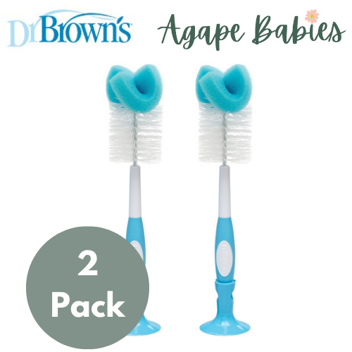 [Bundle of 2] Dr Brown's Baby Bottle Brush - Blue