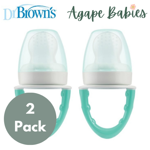 [Bundle Of 2] Dr Brown's Fresh First Silicone Feeder - Mint