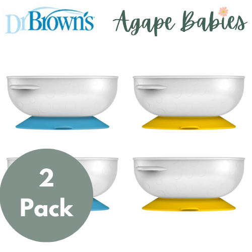 [Bundle of 2] Dr Brown's No-Slip Suction Bowl, 2-Pack