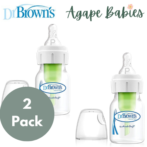 [Bundle of 2] Dr Brown's PP Narrow Anti-Colic Options+ Baby Bottle, 1-Pack w/ Preemie Nipple