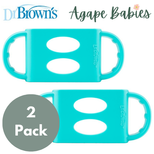 [Bundle of 2] Dr Brown's Wide-Neck Silicone Handles, Turquoise