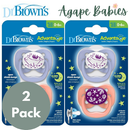 [Bundle Of 2] Dr. Brown’s Advantage Glow-in-the-Dark Pacifier, 2-Pack