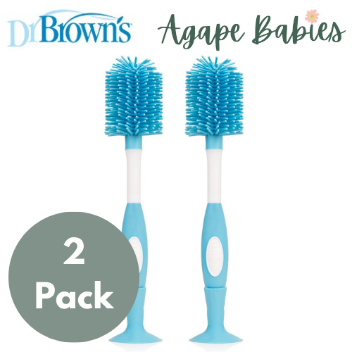 [Bundle of 2] Dr.Brown's Soft Touch Bottle Brush ( Non Metal, No Sponge) - Blue