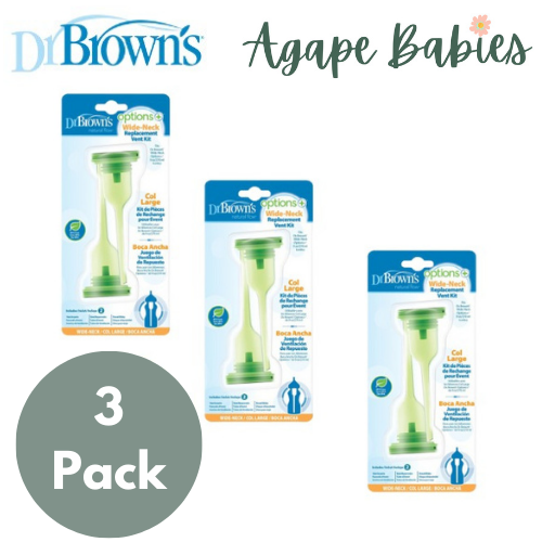 [Bundle of 3] Dr Brown's 9oz/270 ml Wide Neck Option+ Bottle Replacement Kit