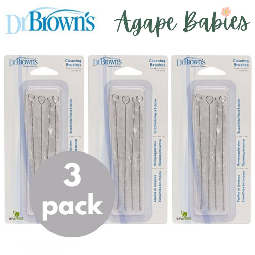 [Bundle of 3] Dr Brown's Baby Bottle Cleaning Brushes - 4 Pack