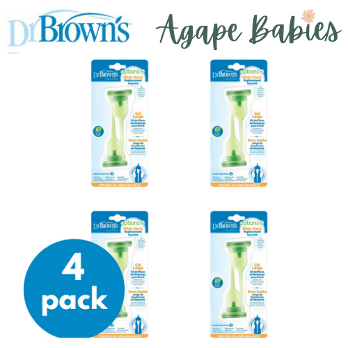 [Bundle of 4] Dr Brown's 9oz/270ml Wide-Neck "Options+" Bottle Conversion Kit