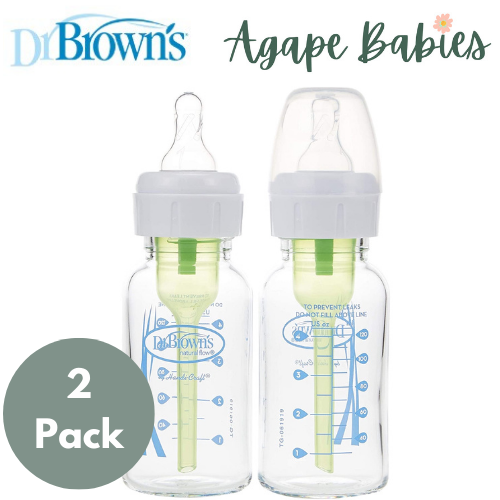 Dr Brown's 4 Oz/120 Ml Narrow Glass Options+ Bottle (2-Pack)