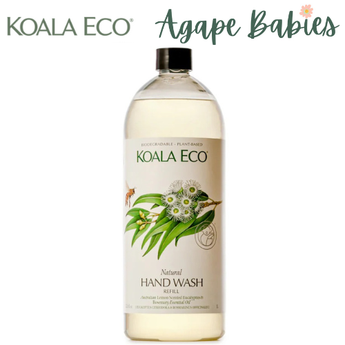 Koala Eco Natural Hand Wash Lemon Scented Eucalyptus & Rosemary Essential Oil - 1L Refill