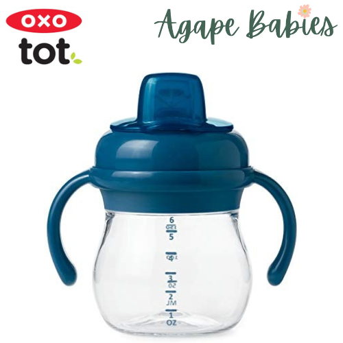 OXO Tot Grow Soft Spout Cup With Removable Handles 6oz/150ml 4m+ - Navy