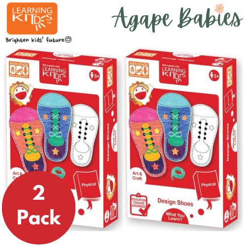 [Pack of 2] Learning Kitds Design Shoes